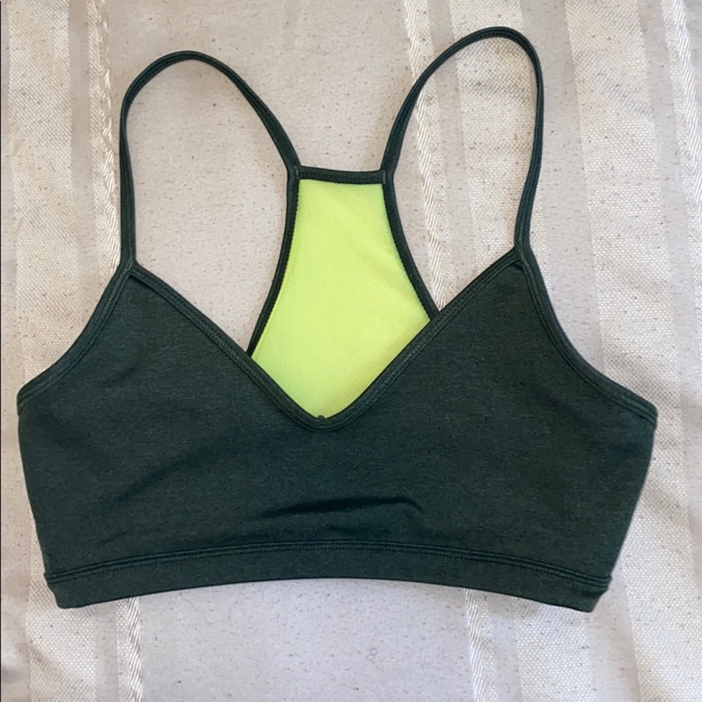 Green Good American Sports Bra